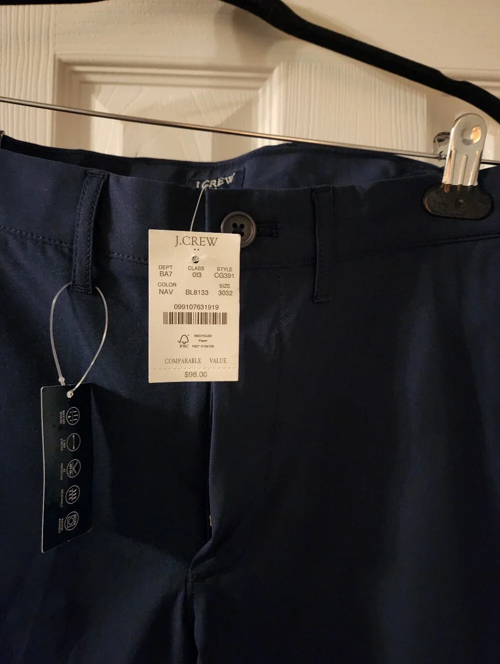 J Crew Men's Classic Navy Dress Pants